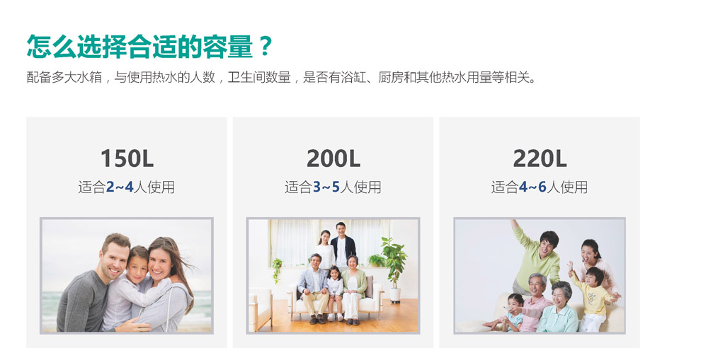 空氣能熱水器怎么選擇合適的容量？